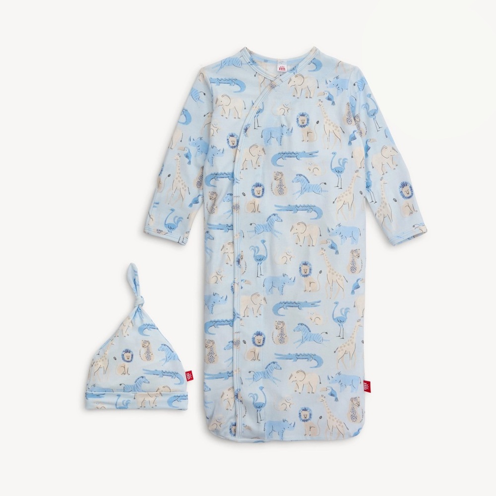 Magnetic Me Jungle Jazz GOWN AND HAT Set - Newborn to 3 mnts